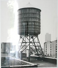 Bernd &amp;amp; Hilla Becher.  Water Tower: Broome St. / Mercer St.  1978.  23 x 19 3/4 inch gelatin silver print.