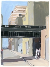 Jean-Philippe Delhomme. Chelsea in the Summer.  2010.  Gouache on paper.  15 x 11 inches.