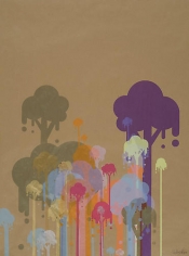 Ryan McGinness, Untitled 5 (Ice Cream Trees), 2007, 50 x 39 in.