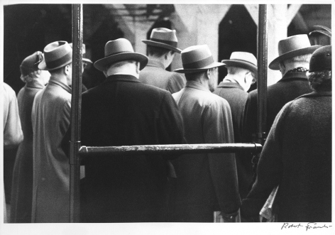 &nbsp;Untitled (Men in Hats, Backs to Camera), 1950s, 11 x 14 inch gelatin silver print