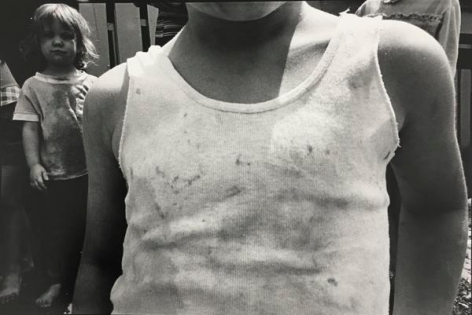  Undershirt, Boy, Girl, 1974, 	16 x 20 inch gelatin silver print