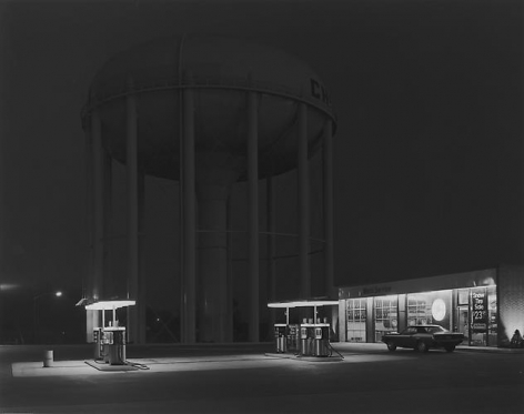 George Tice. Petit&#039;s Mobil Station, Cherry Hill, NJ. 1974.