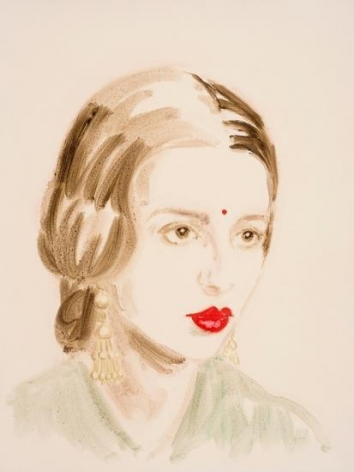  Amrita Sher-Gil.&nbsp; From the series &quot;The History of Art&quot;.&nbsp; Oil on paper.&nbsp; 16 x 12 inches.&nbsp;