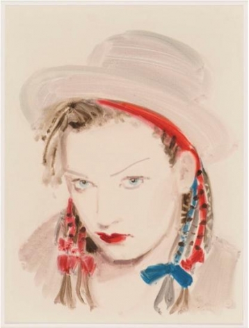  Boy George.&nbsp; From the series &quot;The Muses of Jean-Paul Gaultier&quot;.&nbsp; Oil on paper.&nbsp; 16 x 12 inches.