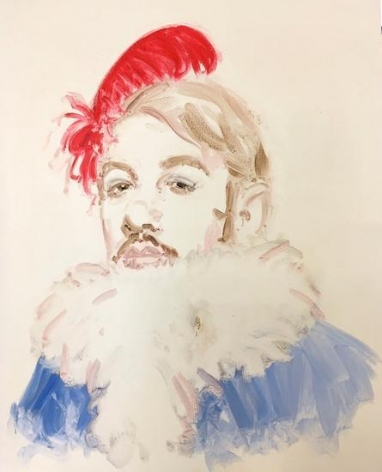 Toulouse-Lautrec. From the series &quot;Drag&quot;. Oil on wood. 20 x 16 inches.&nbsp;