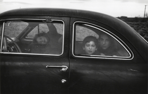 Family on the Road. 1955, 11 x 14 inch gelatin silver print