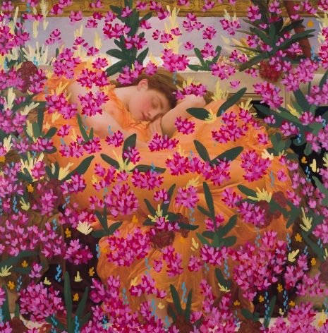 Untitled (Flaming June by Frederic Leighton, 1895), 2017&nbsp;, 36.625 x 36.125 inches