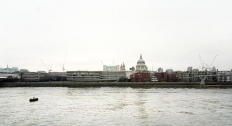  River Thames, From the series Horizons, 2002, 	12 x 22&quot; C-Print