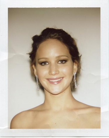  Jennifer Lawrence, 2013, 	4.25 x 3.5&quot; polaroid