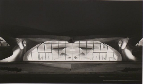 Ezra Stoller. TWA Terminal at Night.  Architect: Eero Saarinen.  1962 / printed c. 1996.  Gelatin silver print.  16 x 20 inches.