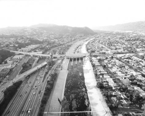  L.A. River Looking Northwest, I-5 and Los Feliz at Left; 2004, 	24 x 30 inch pigment print - Edition of 10